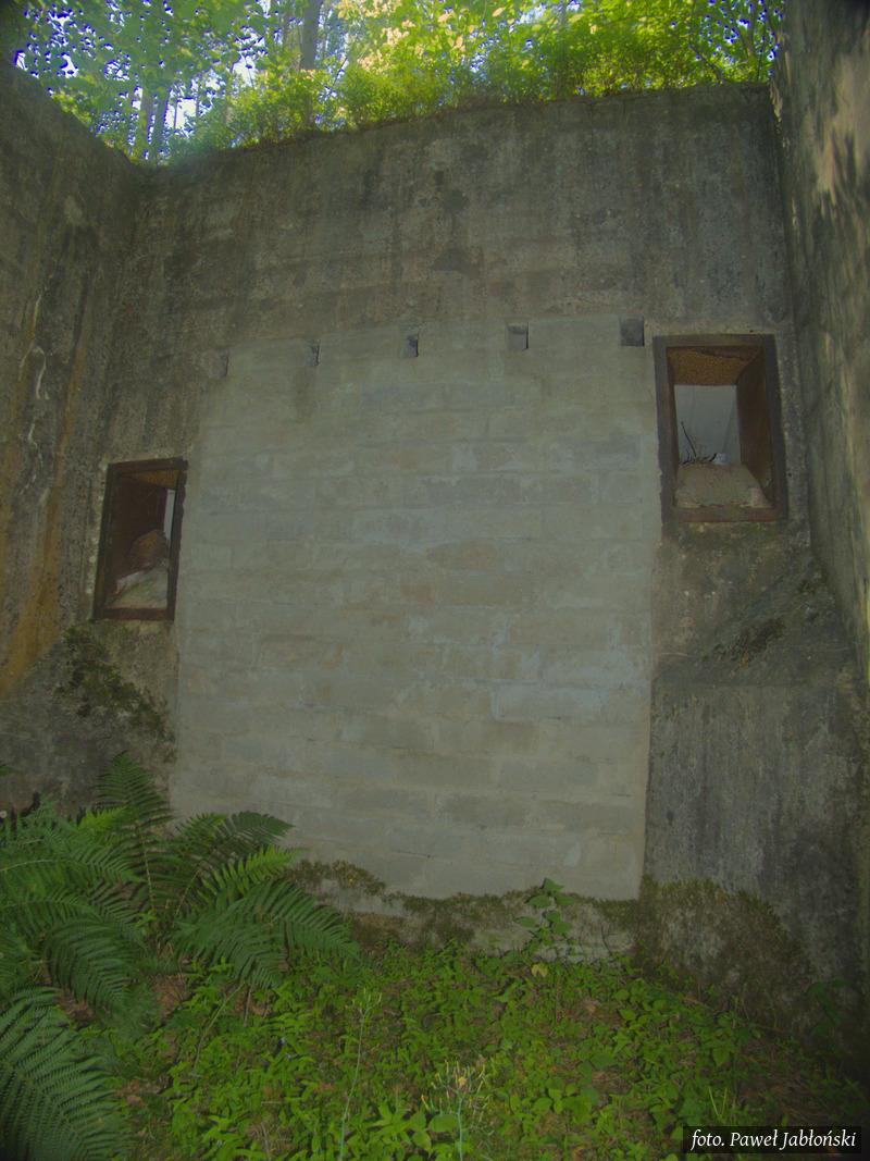 Walled-up entrance to the Goeben heavy coastal artillery battery